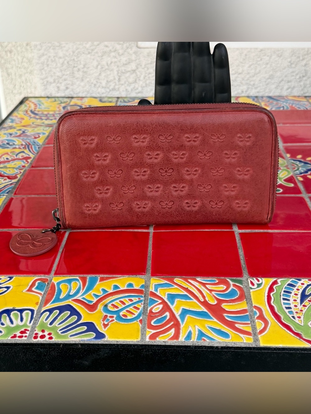 Bottega Veneta Butterfly Motif Lambskin Wallet